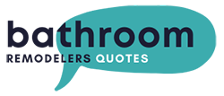 Teal bathroom remodelers quote logo in Augusta, ME